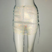 Punk Rhinestone Spaghetti Strap Bra Music Festival Top