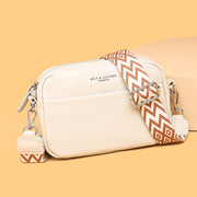 Fashion Simple Shoulder Messenger Bag Top Layer Cowhide Small Square Bag