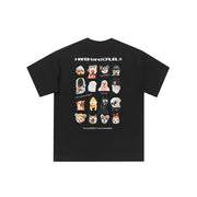 Puppy Fun Pattern Knitted Cotton Short Sleeves
