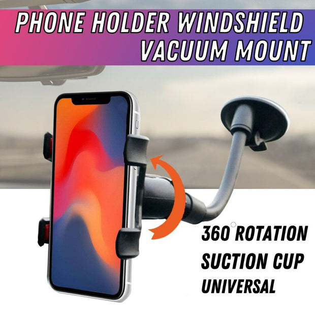 Car Windshield Vacuum Mount Cell Phone Holder Stand For Universal IPhone Samsung