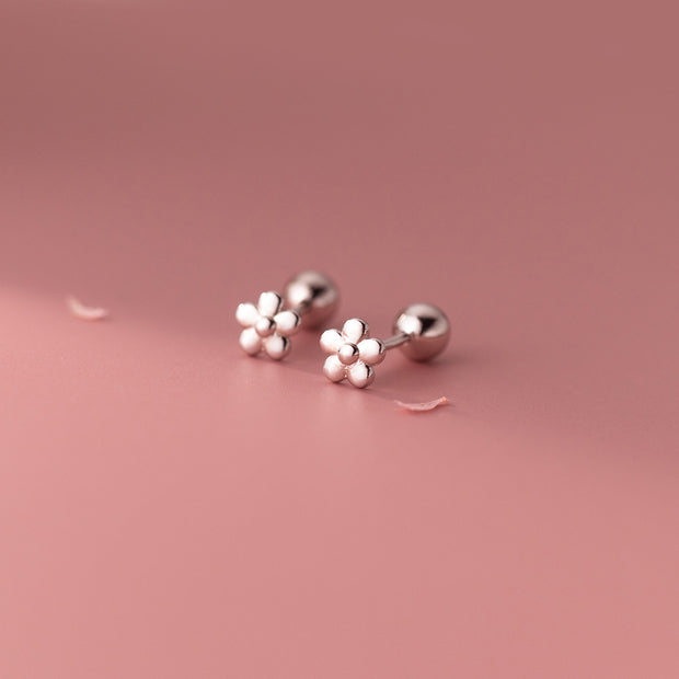 S925 Sterling Silver Flower Thread Earrings