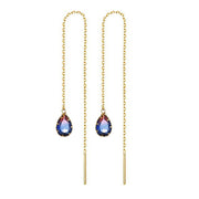 Trendy Stainless Steel Reel Chain Earrings Temperamental Tassels