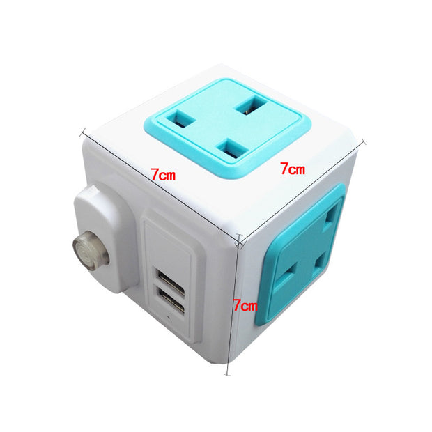 Cube Socket 13A Multi-Function Power Strip Socket Smart Usb Creative British Standard Home