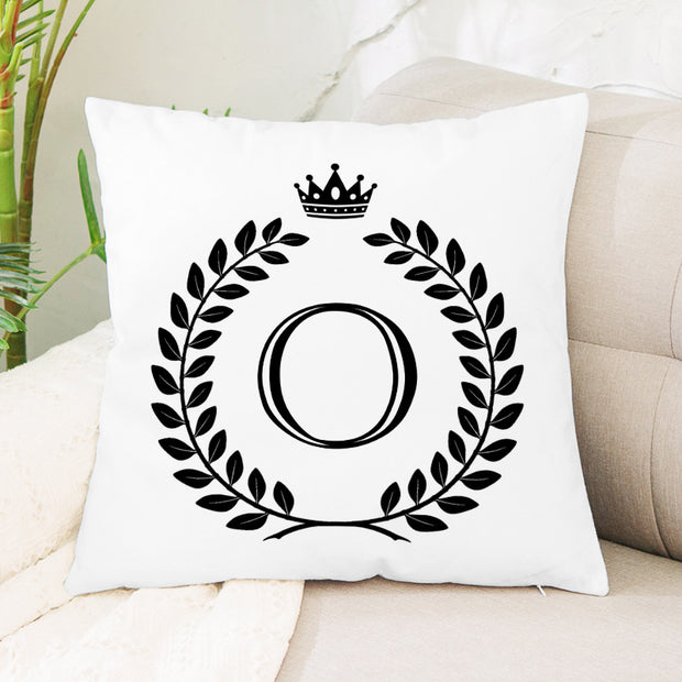 Hot Sale English Letter Flannel Throw Pillow Office Home Cushion