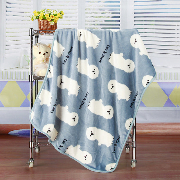 Pet Quilt Warm Blanket Coral Fleece Antifreeze Autumn And Winter Pets