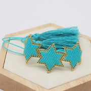 Bohemian Hand-woven Hexagonal Tassel Bracelet