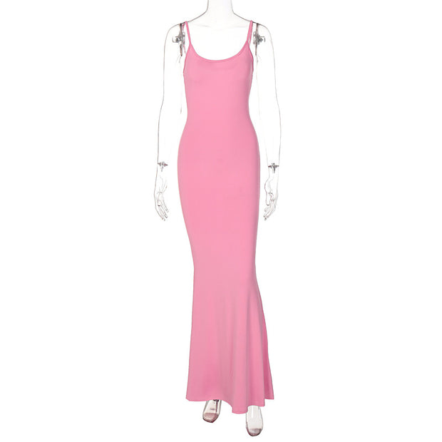 Casual Sleeveless High Waist Slim Fit Camisole Dress