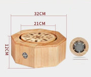 Oak Sitting Moxibustion Instrument  Stool Warming  Device Home