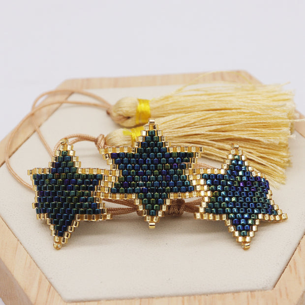 Bohemian Hand-woven Hexagonal Tassel Bracelet