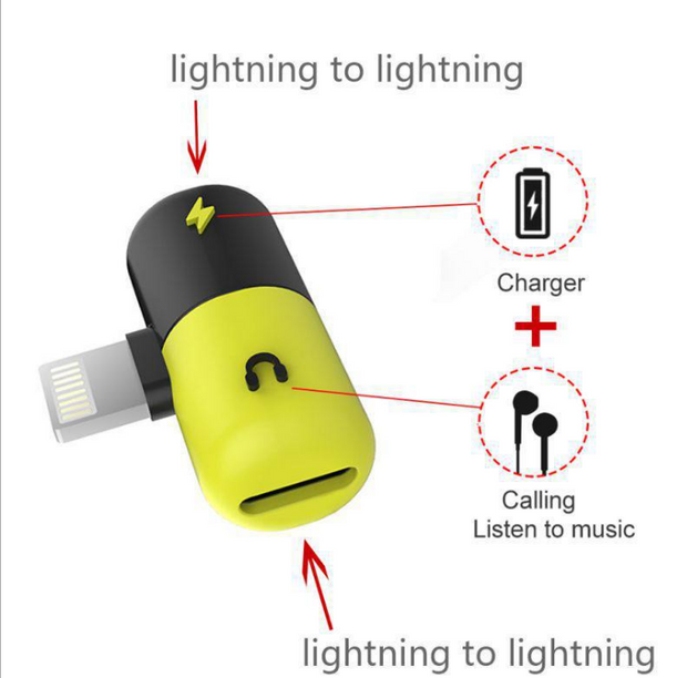 Headphone Adapter 8X Three-in-One Converter Line Charging Listening Songs Eating Chicken Splitter Capsules