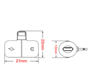 Headphone Adapter 8X Three-in-One Converter Line Charging Listening Songs Eating Chicken Splitter Capsules