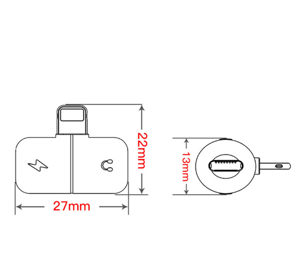 Headphone Adapter 8X Three-in-One Converter Line Charging Listening Songs Eating Chicken Splitter Capsules