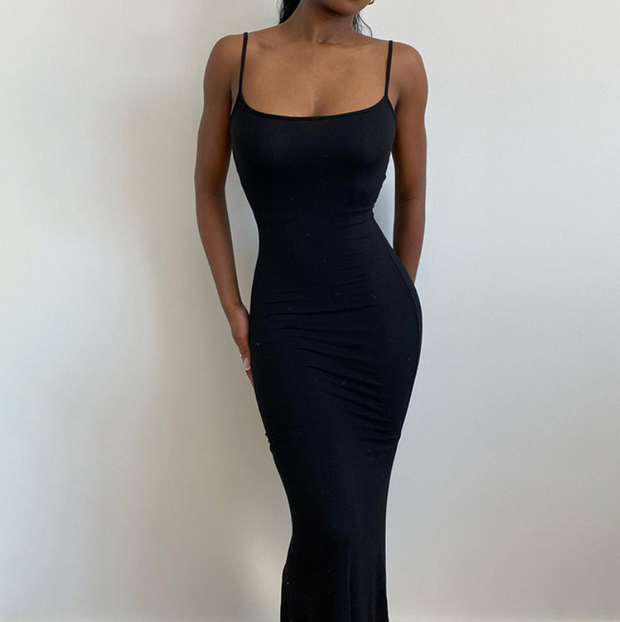 Casual Sleeveless High Waist Slim Fit Camisole Dress
