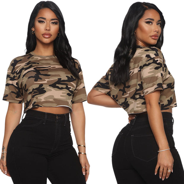 Women's Fashion Sports And Leisure Short Top