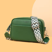 Fashion Simple Shoulder Messenger Bag Top Layer Cowhide Small Square Bag