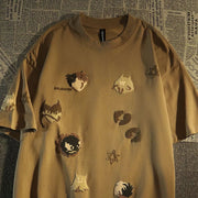 Love Devil Cotton Short Sleeve T-Shirt Men's Retro
