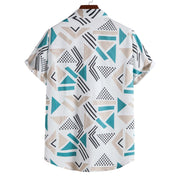 Large Size Men's Casual Fashion 3D Digital Printing Short Sleeve Shirt