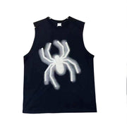 Retro Design Sense Couple Spider Flocking Top