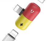 Headphone Adapter 8X Three-in-One Converter Line Charging Listening Songs Eating Chicken Splitter Capsules