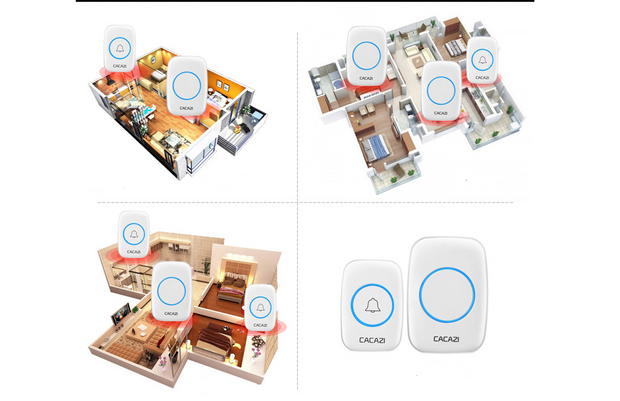 Wireless doorbell home new  long-distance remote control old pager Intelligent exchange doorbell