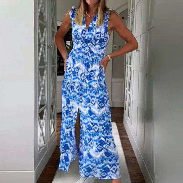 Women's Red Printed Dress