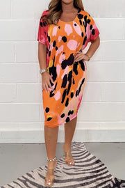 Women's Printed Casual Short-sleeved Dress