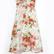 Vintage Floral High Waisted Dress