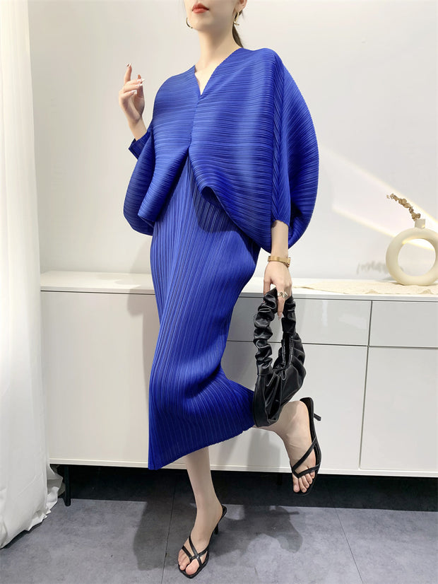 Pleated Skirt Younger Fashion Loose Large Size Mid-length Pleated