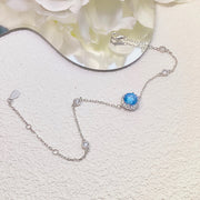 Women's Fashion Sterling Silver Inlaid Zirconium Bracelet