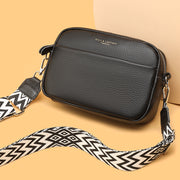 Fashion Simple Shoulder Messenger Bag Top Layer Cowhide Small Square Bag