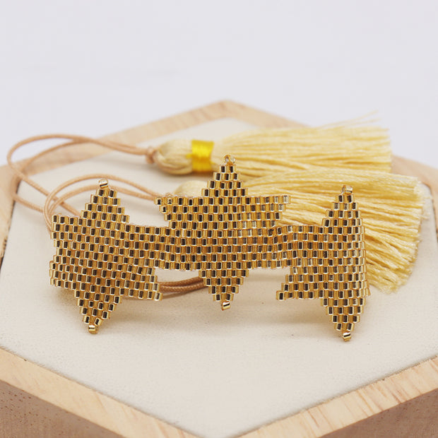 Bohemian Hand-woven Hexagonal Tassel Bracelet