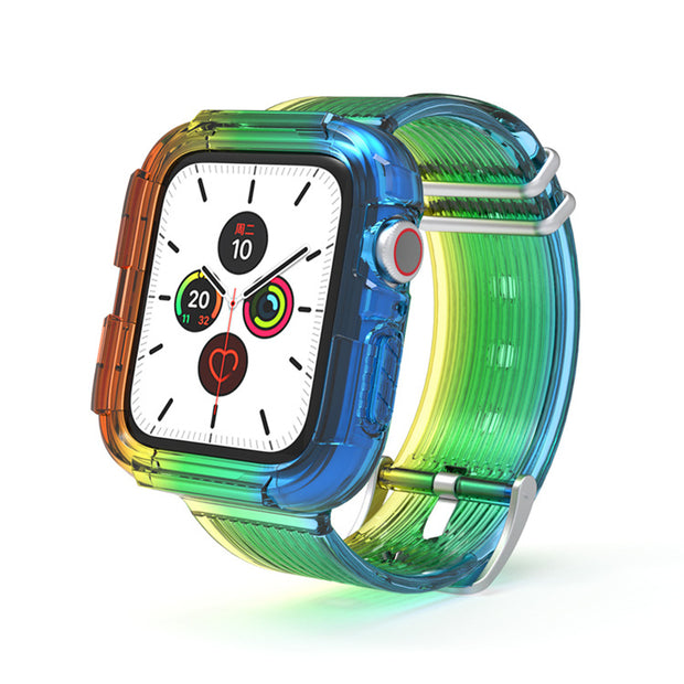Watch Band Rainbow Limited Integrated TPU Transparent Strap
