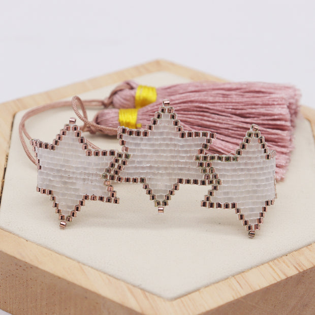 Bohemian Hand-woven Hexagonal Tassel Bracelet