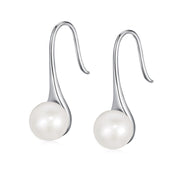 S925 Sterling Silver Freshwater Pearl Ear Studs High Sense Special Interest Light Luxury Ins Style