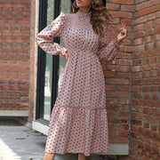Stylish Temperament Long Sleeves Polka Dot Dress