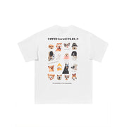 Puppy Fun Pattern Knitted Cotton Short Sleeves
