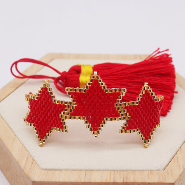 Bohemian Hand-woven Hexagonal Tassel Bracelet