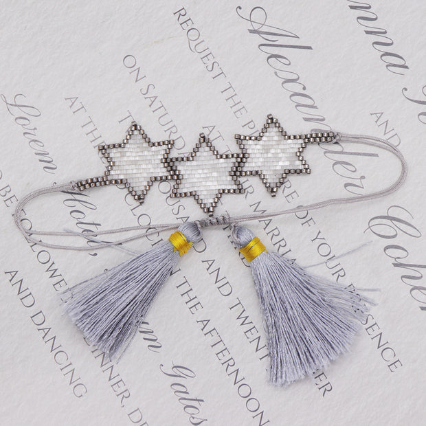 Bohemian Hand-woven Hexagonal Tassel Bracelet