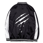 Men's Casual Scratch Badge Baseball Jacket