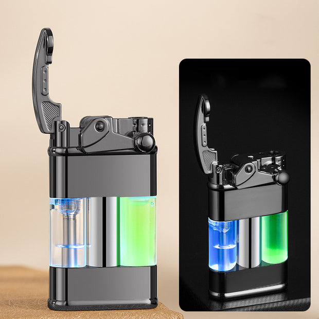 Quicksand Windproof Green Flame Lighter