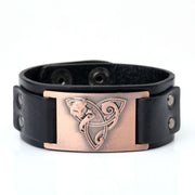 Triangle Fox Metal Bracelet Couple Leather Bracelet