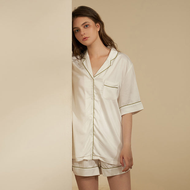 Cotton Short Sleeve Top Short Pants Basic Style Can Be Outerwear Homewear