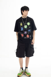 Men's Fashion Wear Loose Short-sleeved T-shirt Cotton