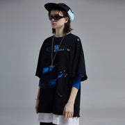 Button Trim Loose Casual Pin T-Shirt Men