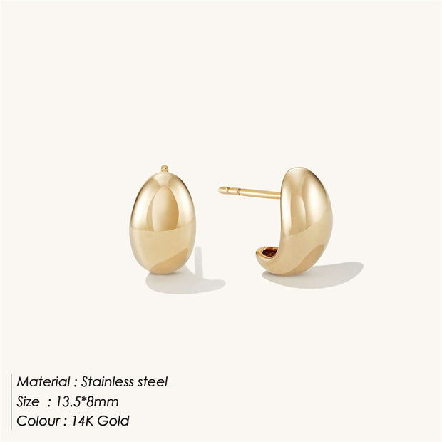 Fashion Simple Stainless Steel Earrings
