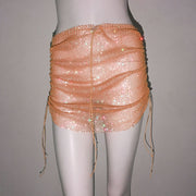 Punk Rhinestone Spaghetti Strap Bra Music Festival Top