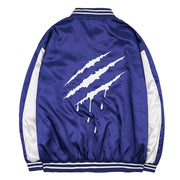 Men's Casual Scratch Badge Baseball Jacket