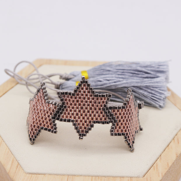 Bohemian Hand-woven Hexagonal Tassel Bracelet