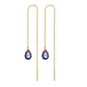 Trendy Stainless Steel Reel Chain Earrings Temperamental Tassels