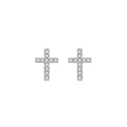 2024 New Fashion Stainless Steel Cross Earrings Product Temperament All Match Birthday Anniversary Earrings Small Gift